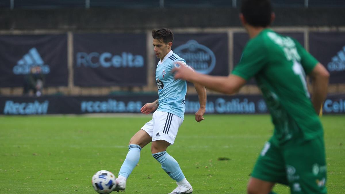 Alfon, durante el pasado encuentro con el Compostela