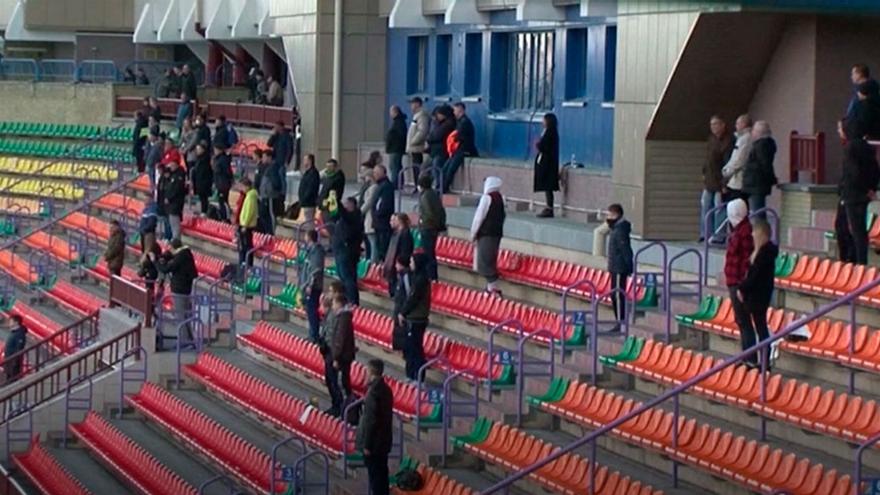 La liga bielorrusa sigue su curso pese al boicot de aficionados