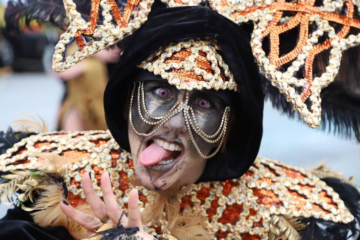 Uno de los componentes de la comparsa Caribe en 2024.