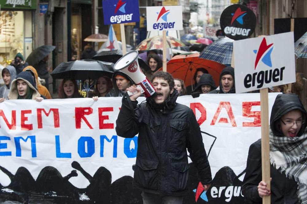 Estudiantes contra la LOMCE en Ourense