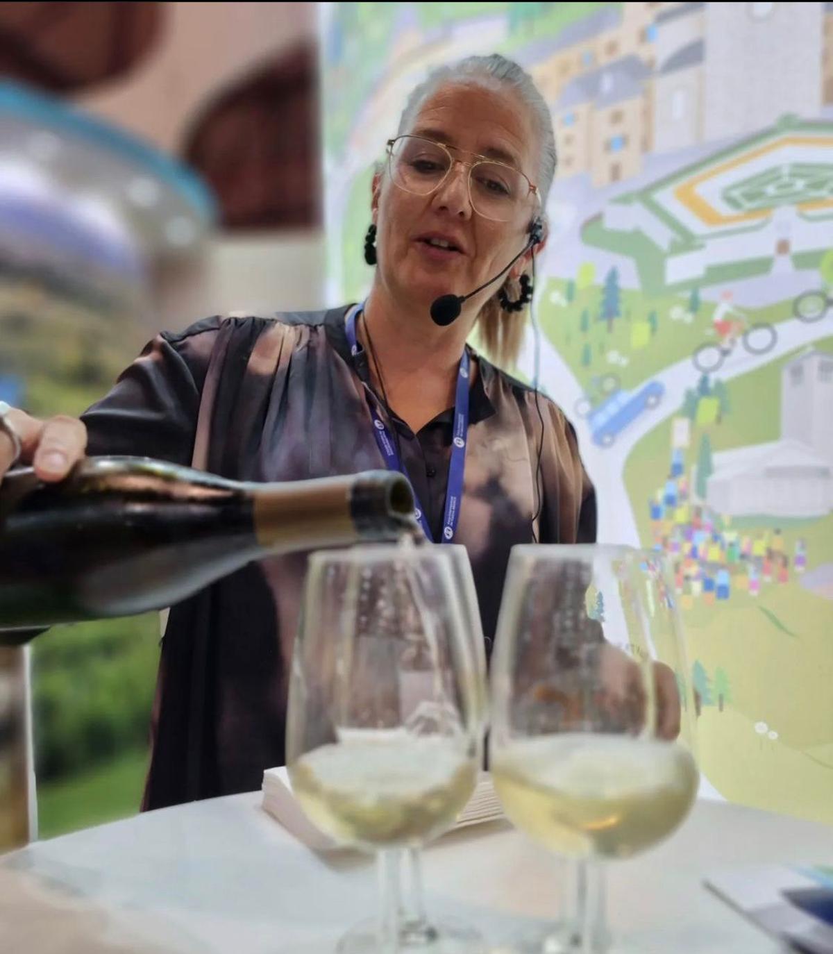 Raquel Latre, creadora de Enodestino, en Barbastro.