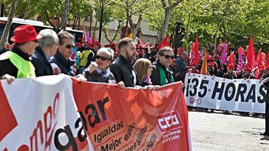 Manifestación por los derechos laborales de los sindicatos zamoranos.