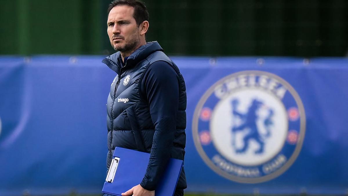 Lampard, en un entrenamiento del Chelsea