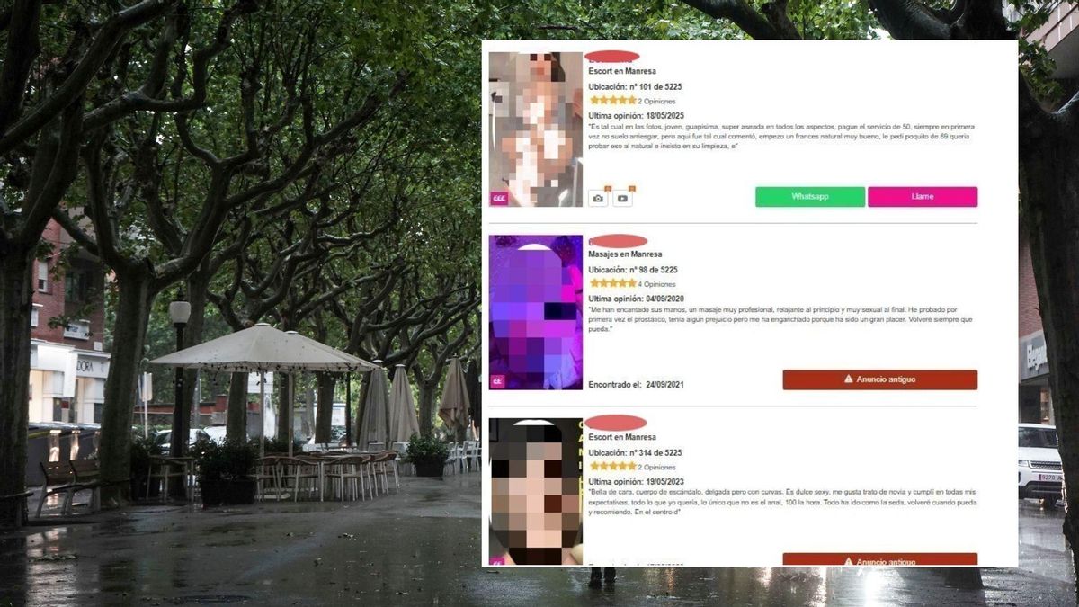 Anuncis de serveis sexuals a Manresa en un portal especialitzat