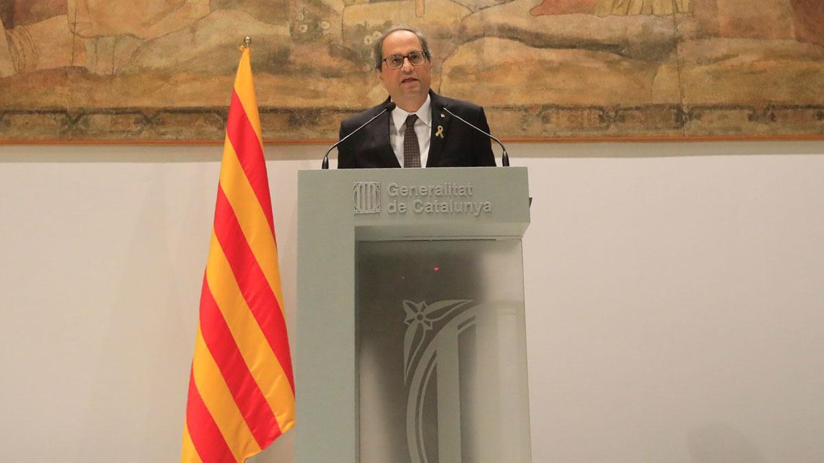 El president de la Generalitat, Quim Torra, pide la dimisión del presidente del CGPJ.