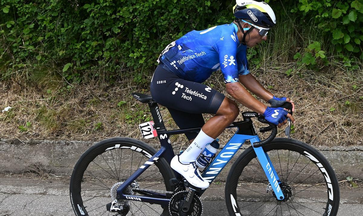 Nairo Quintana, durante la etapa del Mortirolo