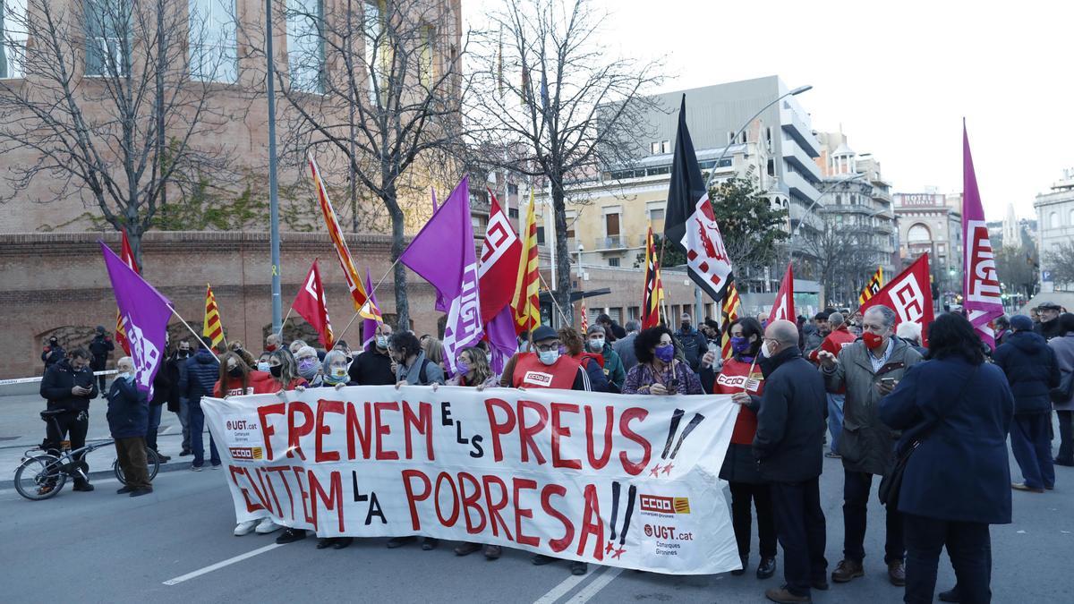 La capçalera de la manifestació