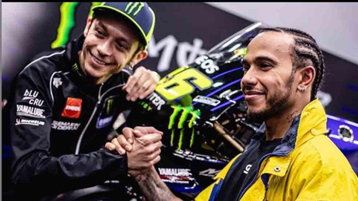 Rossi y Hamilton se han retado en Cheste