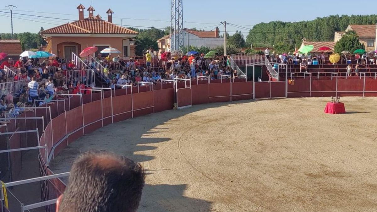 Graderío de la plaza de toros de Santa Cristina de la Polvorosa. | C. G. R.