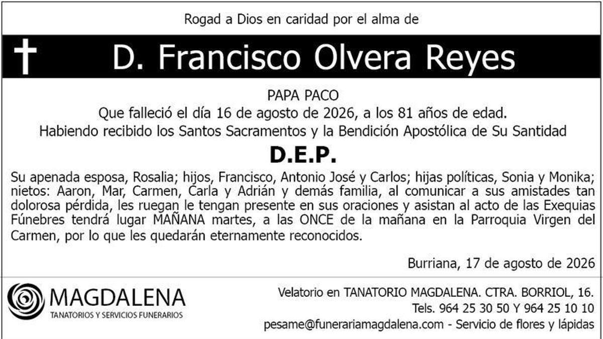 D. Francisco Olvera Reyes