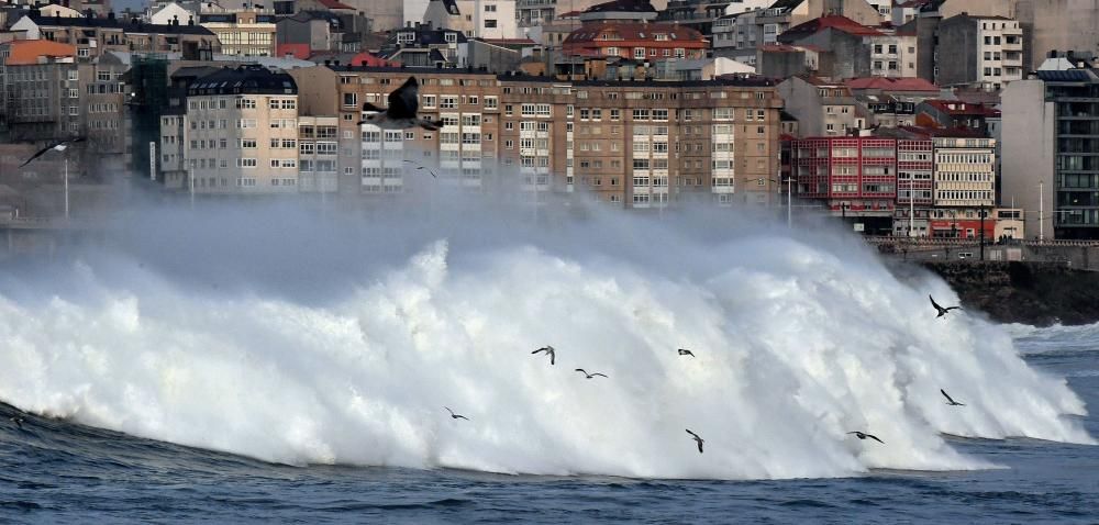 Temporal de viento en A Coruña