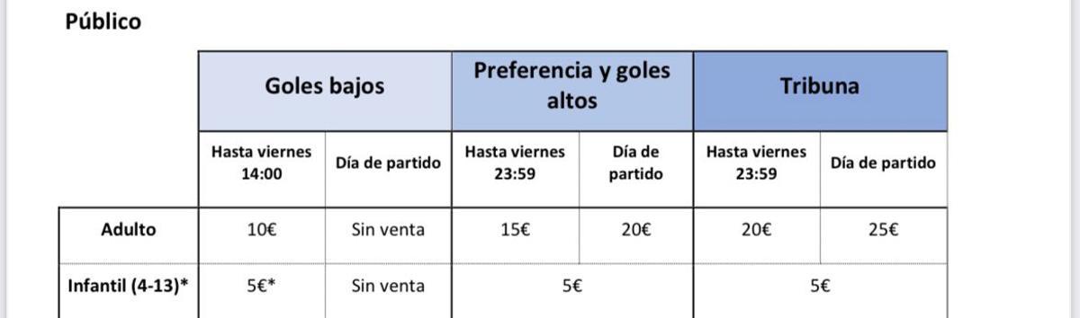 Venta público general