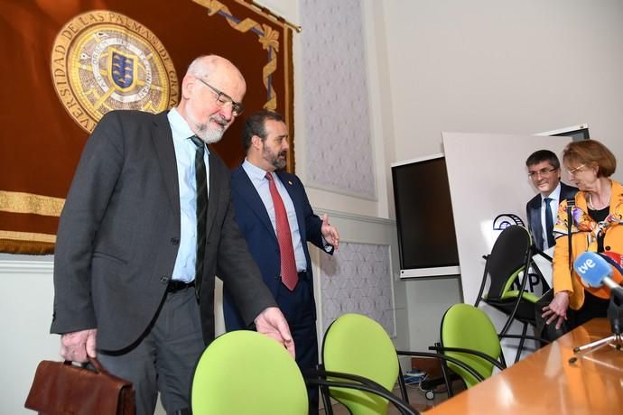 05/02/2019 LAS PALMAS DE GRAN CANARIA. El premio Nobel de Medicina Erwin Neher y la científica Eva María Neher, participan en el Campus Nobel Veterinaria. Fotografa: YAIZA SOCORRO.