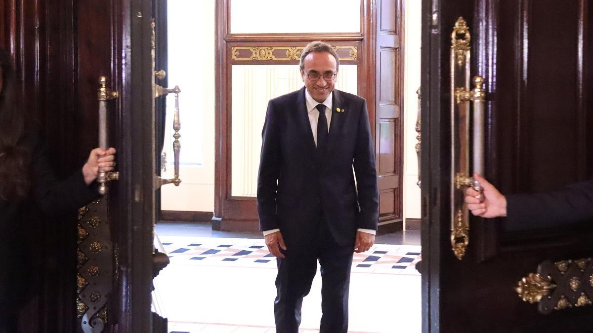 El presidente del Parlament, Josep Rull, la semana pasada tras la ronda de contactos con los grupos