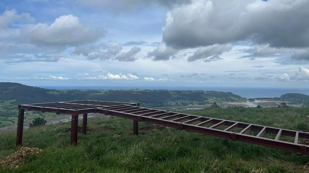 Villaviciosa estrenará en junio un espectacular mirador en el monte Cubera dentro de una senda de 25 kilómetros que unirá la capital maliayesa con Rodiles