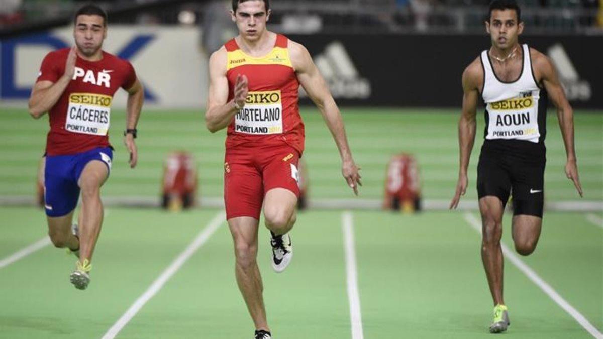 Hortelano durante su participación en los Mundiales de Oregon