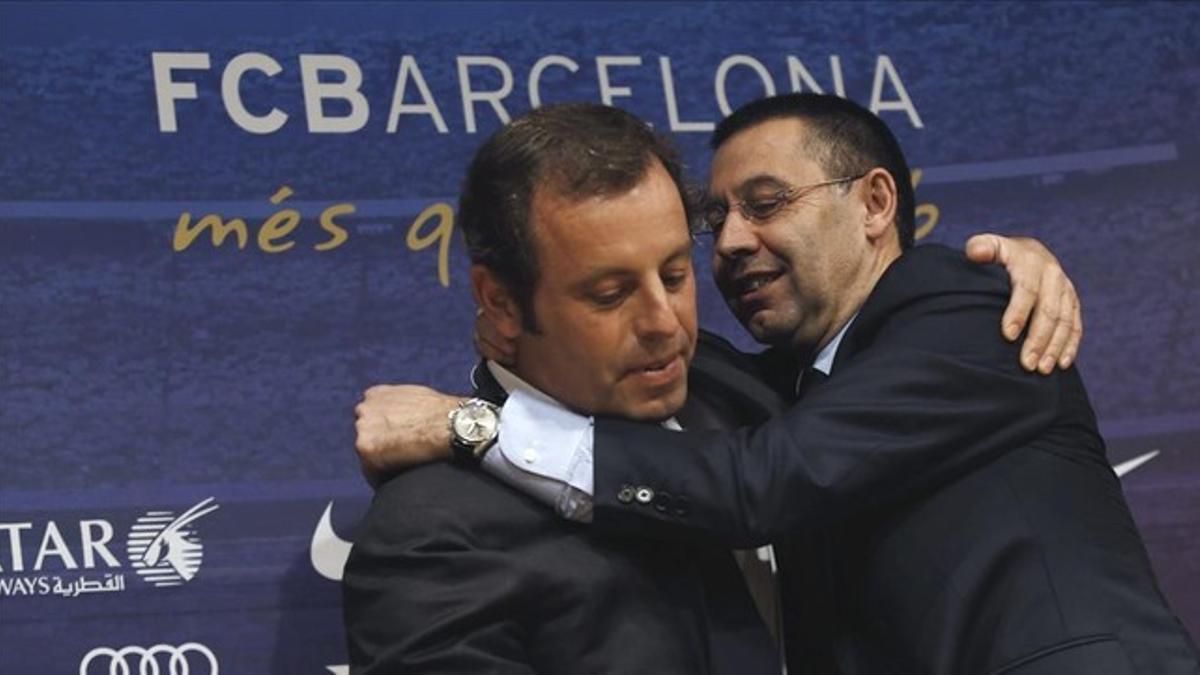 Sandro Rosell y Josep Maria Bartomeu.