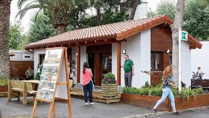 Imagen de la casa de madera de Tinastur expuesta este año en la FIDMA.