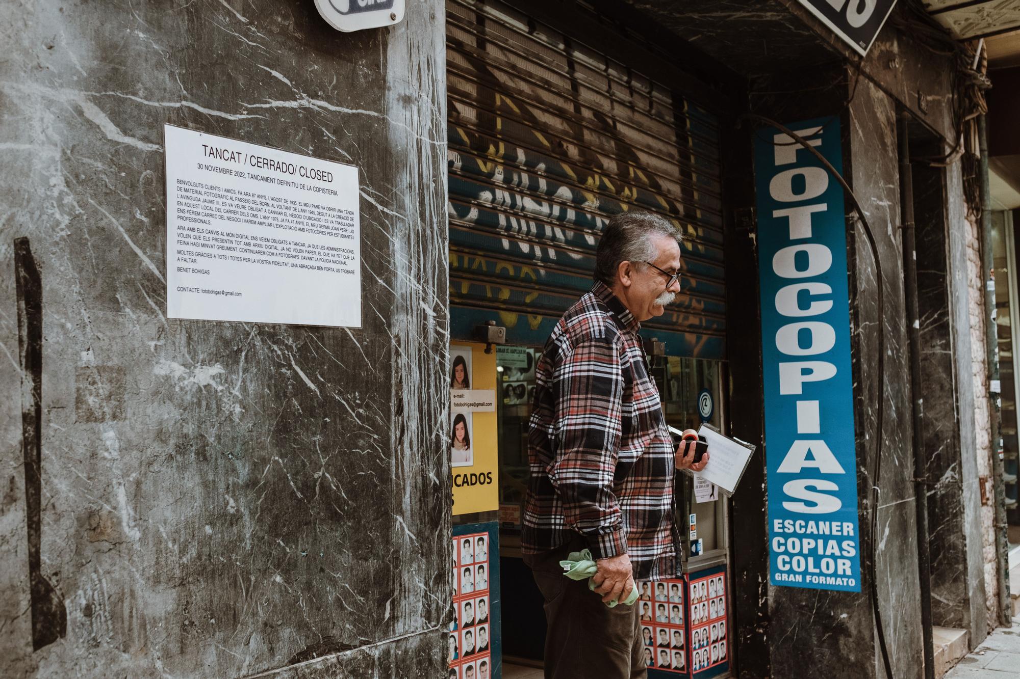 La copistería Bohigas echa el cierre