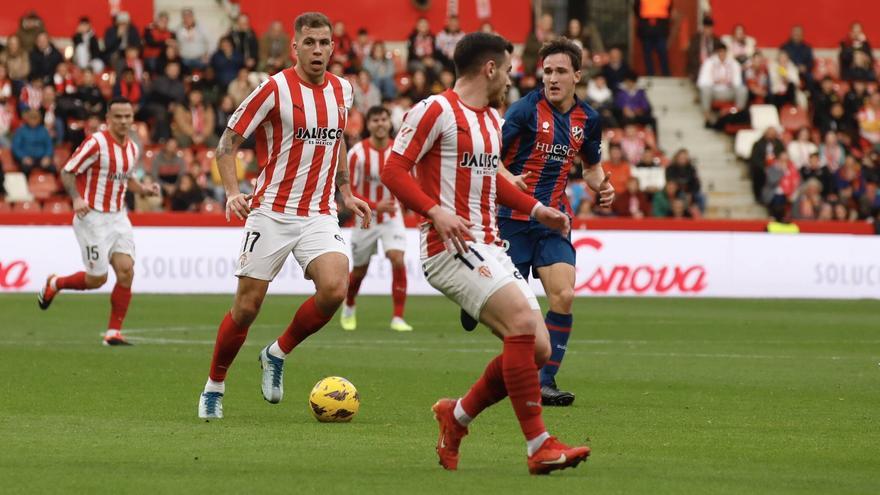 La madera y un ordenado Huesca condenan al Sporting a su cuarto empate consecutivo (0-0)