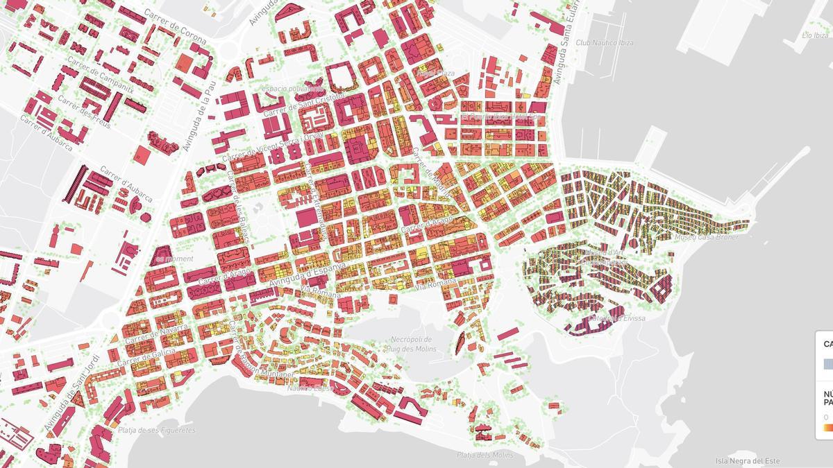 Mapa solar de Ibiza