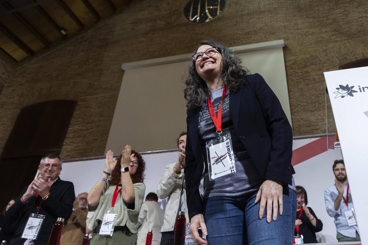 Oltra, en el congreso de Iniciativa.