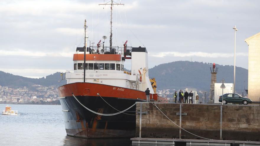 El “MV Karar”, ya atracado en el puerto de Vigo.   | // RICARDO GROBAS