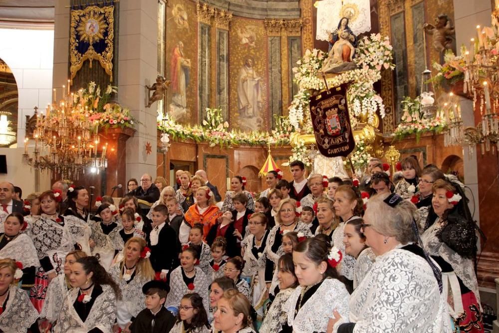 Ofrenda floral a la Virgen de la Caridad de Cartagena