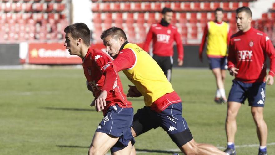 Borja García s&#039;integra al treball de grup en la sessió matinal del Girona a Montilivi