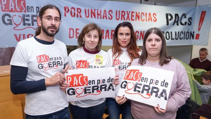 Protesta de uno de los PAC de Vigo, en la calle Pizarro. // P. Fariña