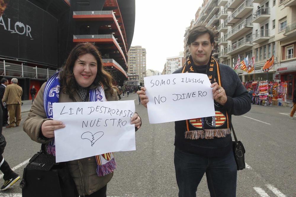 Así ha sido la protesta de la afición del Valencia