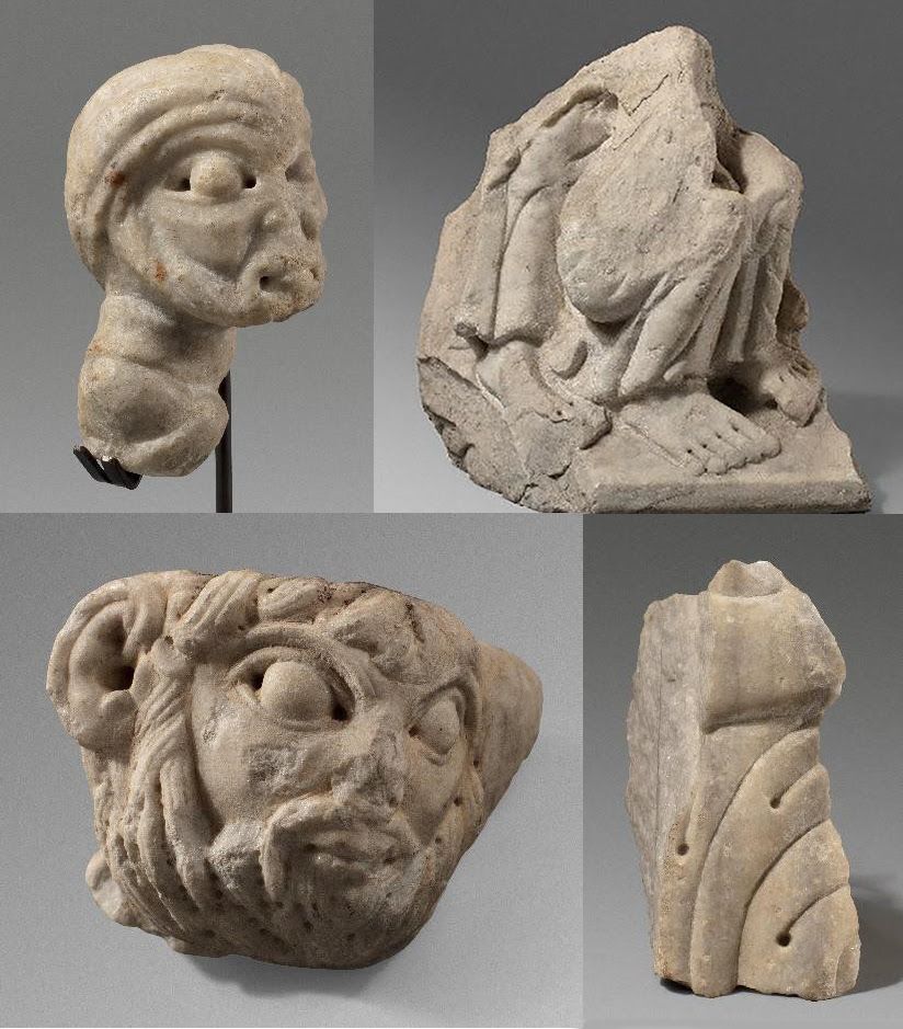 Els fragments escultòrics de la portalada de Sant Pere de Rodes atribuïts al Mestre de Cabestany, que ara s&#039;exposaran a les sales del MNAC dedicades al romànic