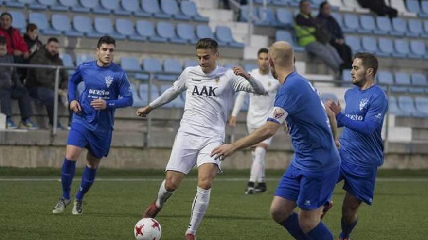 El Olímpic en el partido ante el Paiporta, el pasado domingo en La Murta de Xàtiva.