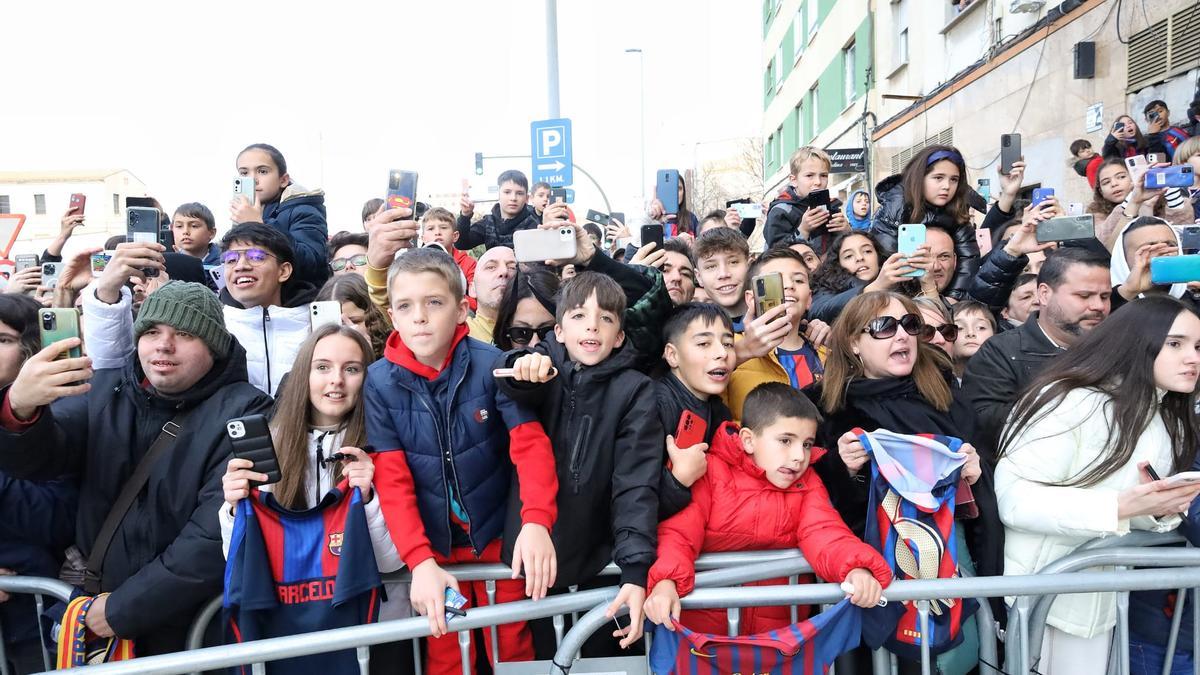 Llegada del Barcelona a Castelló para jugar contra el Villarreal