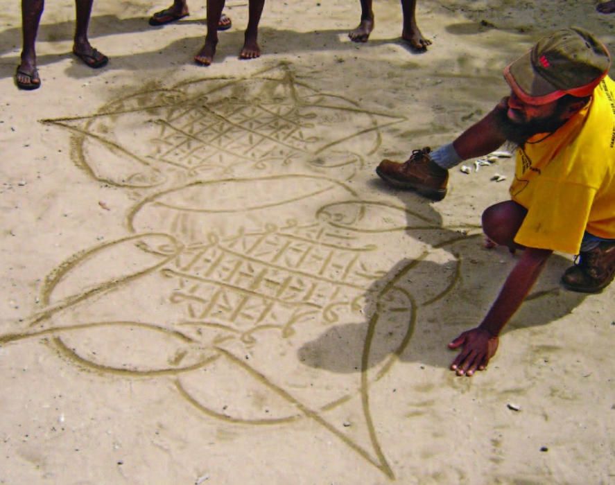 Vanuatu - Los dibujos en la arena de Vanuatu.