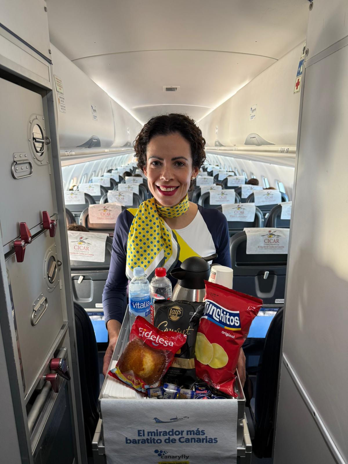 Servicio a bordo de Canaryfly.