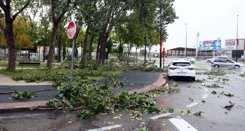 Fuerte tormenta en Zaragoza