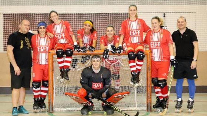 La plantillla del Citylift Girona femení, que entrenen els germans Oller.