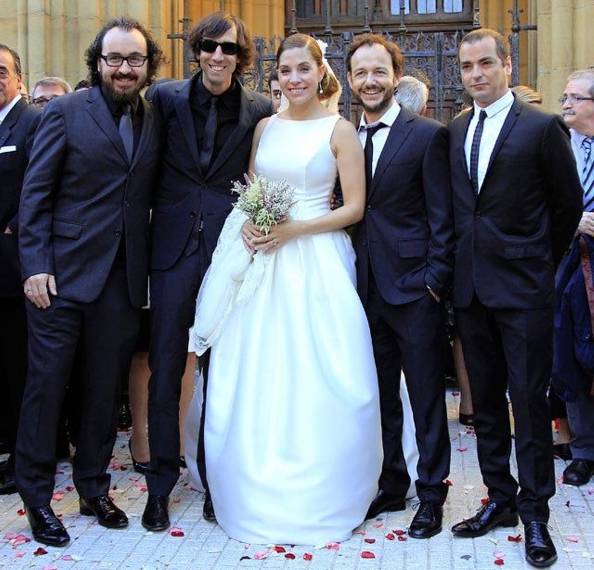 Leire Martínez posa junto a sus compañeros de grupo