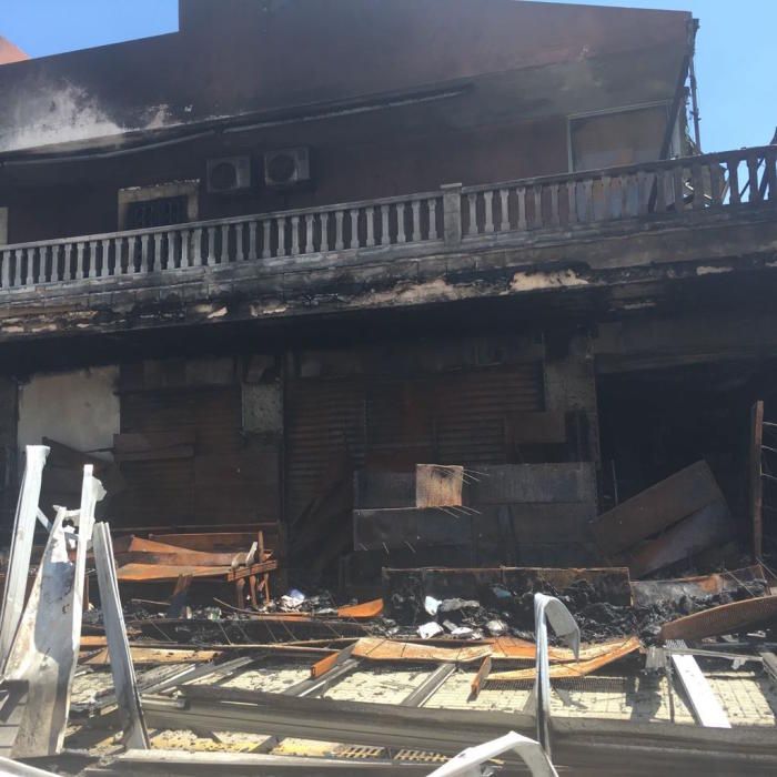 Incendio en un supermercado de Muro