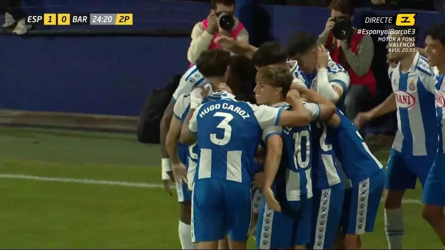 Ferran Gómez marcó el gol de la victoria del derbi de filiales