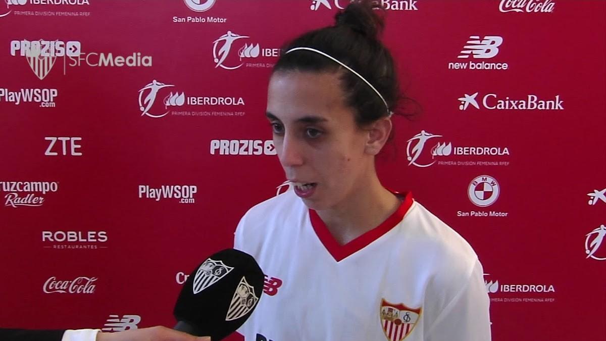 Nagore Calderón, tras un partido con el Sevilla