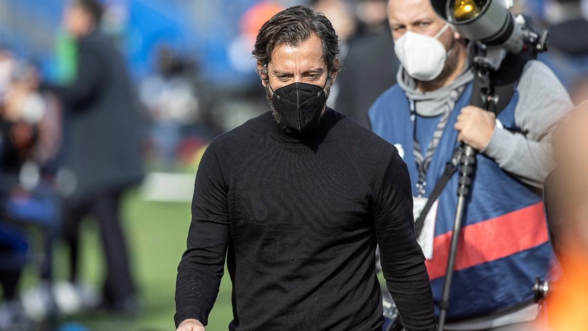 Quique Sánchez Flores, durante el partido ante el Real Madrid