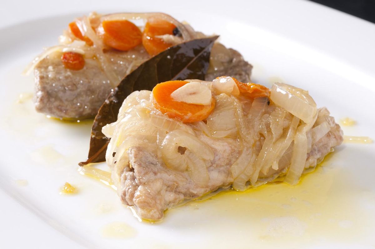 Uno de los pases de bonito del restaurante Ponzano.
