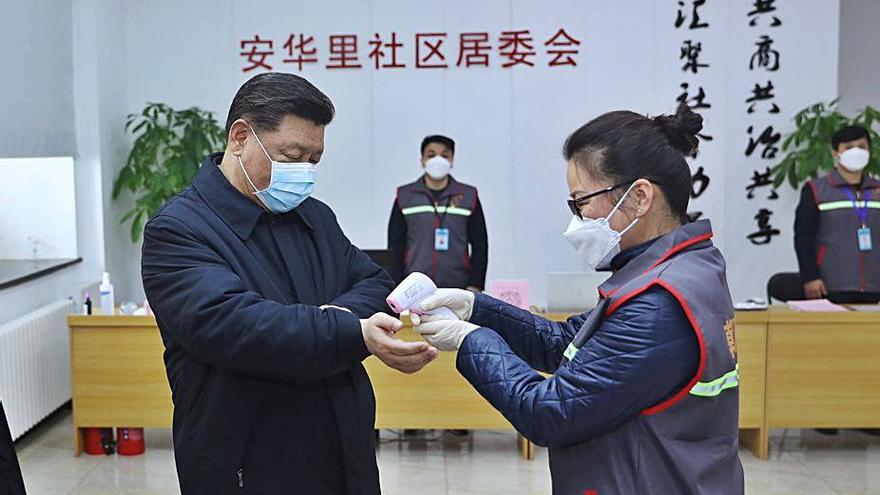 El presidente chino, Xi Jinping, al inicio de la pandemia.