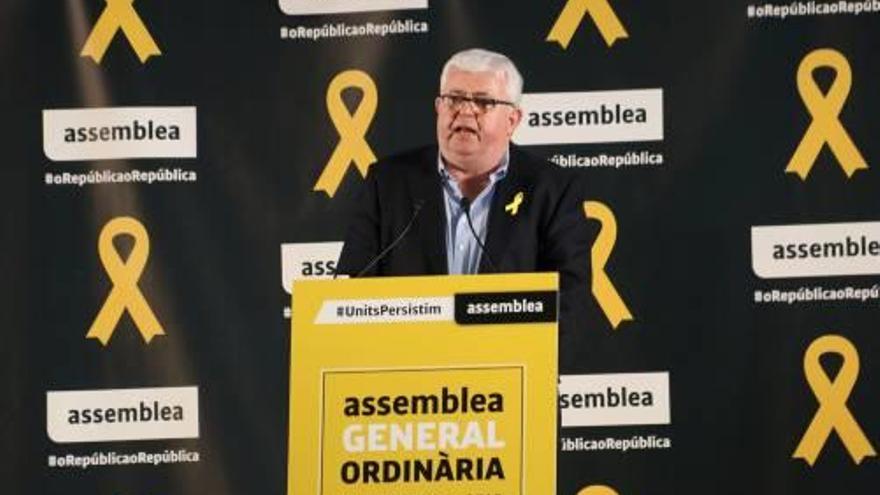 El vicepresident de l&#039;ANC, Agustí Alcoberro, durant el seu discurs.