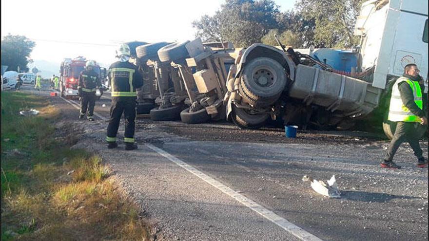 Cortada la carretera de Inca a Sineu por un aparatoso accidente