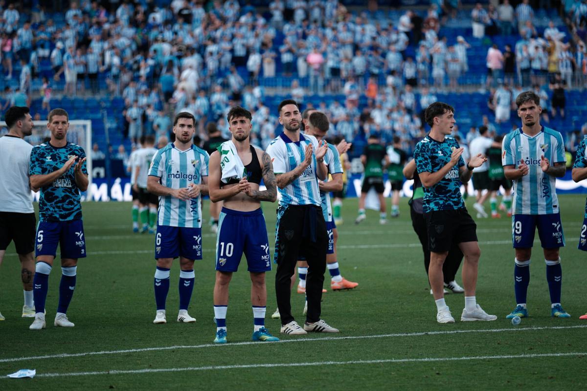 Málaga CF vs Racing de Santander, en imágenes