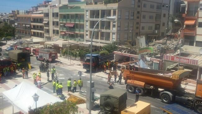 Derrumbe de un edificio de viviendas en Los Cristianos