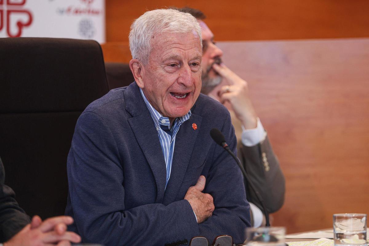 Manuel Bretón Romero, presidente de Cáritas España, en la presentación del Informe Foessa